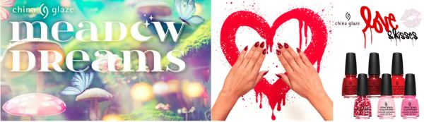 China Glaze Meadow Dreams Spring и Love & Kisses Valentines Day 2024 Collections